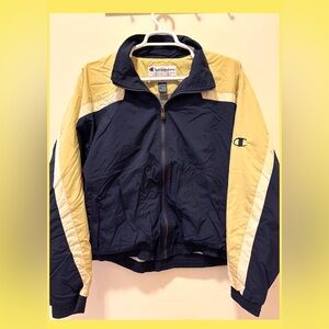 Champion Men's Navy and Gold Windbreaker
